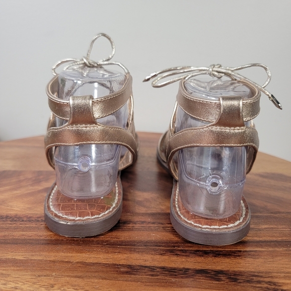 Sam Edelman Gemma Gold Strappy Sandals Size 6 Gladiator Metallic Casual Summer - Picture 4 of 10